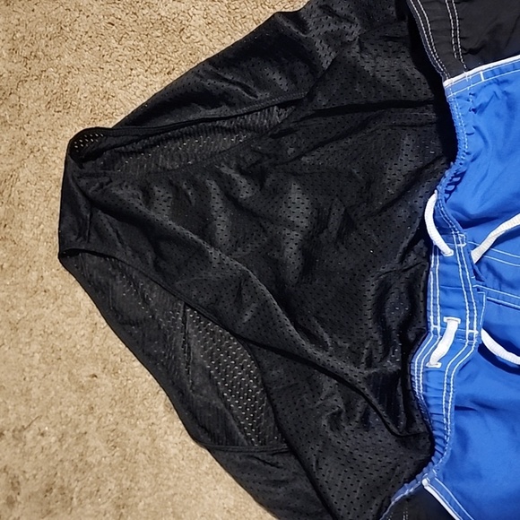 NIKE Vintage Blue & Black Swim Trunks - Picture 10 of 15